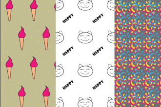 design vector and cute patterns