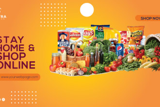 create awesome commercial and social media poster and banner