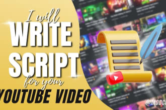 create high professional youtube scripts for your videos