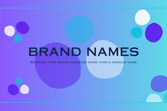 find the perfect brand name, business name, or product name in 24 hours