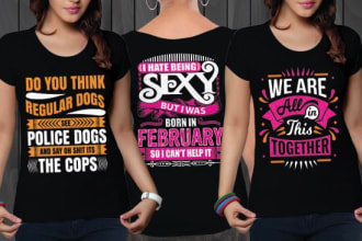 do a typography and custom tshirt design