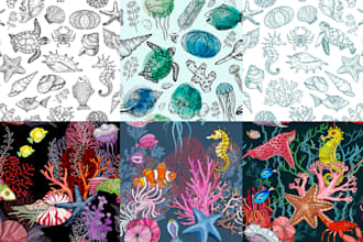 Hot Deals!  design seamless patterns with hand drawn elements