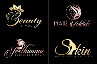 do beauty cosmetic yoga spa and skincare logo design