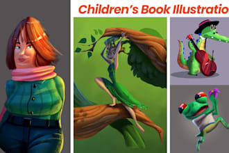illustrate children storybook art in whimsical style