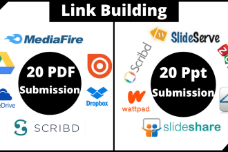 do PPT or PDF submission on top 20 document sharing sites SEO