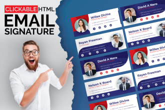 make a clickable HTML email signature for gmail, outlook