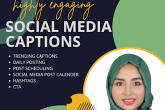 write engaging social media captions for your posts
