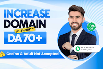 increase domain authority moz da 70 plus quickly
