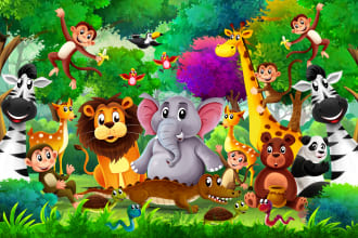 design unique children book illustrations