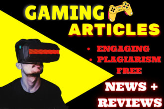 write on esports, gaming articles and tech