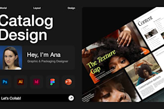 design a premium minimalist catalog, magazine, or lookbook