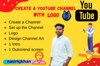 create youtube channel setup and design just 12 hours