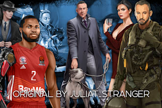 digital drawing character portrait or full body