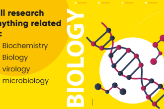 research anything related to biochemistry, biology, virology and microbiology