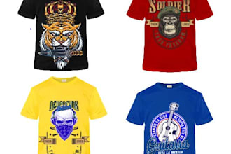 create attractive and custom graphic t shirt design