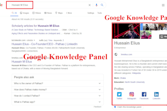 make google knowledge panel for person