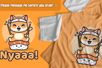 design a cute kawaii cartoon logo with exclusive license