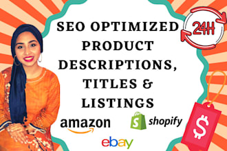 write amazon product descriptions, titles, and listings