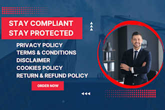 write privacy with gdpr, terms and conditions, refund, disclaimer and more
