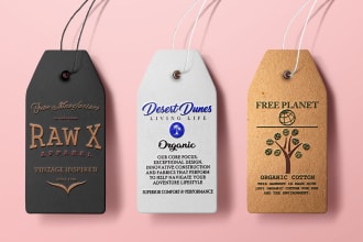 design hang tag, clothing tag, product tag, label in 24hrs