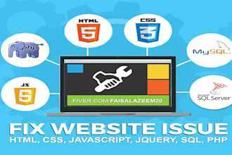 fix html, css, js, php and sql query