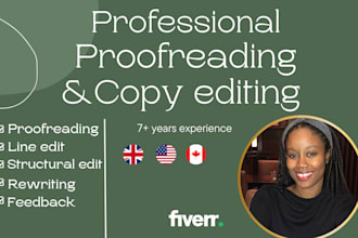 proofread and edit your books or documents