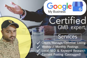 do 30 content gmb postings with geotag photos for local business