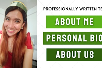write your website bio or individual profile