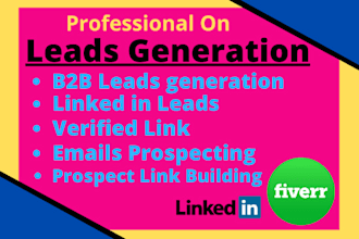do lead generation, linkedin, and email listing