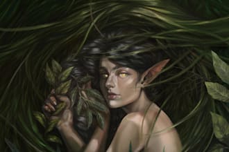 draw a detailed illustration of a fantasy character