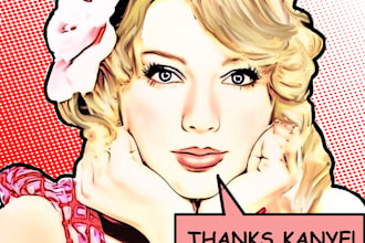 turn your photo into a cartoon comic book character