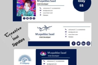 make a businesslike HTML email signature service for you