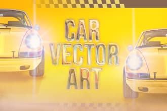 create high quality car vector illustrations in any style