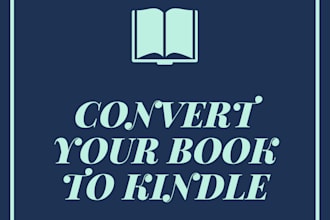 convert your book from PDF to epub, amazon kindle