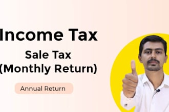 create and manage income tax and sale tax and ntn,strn