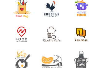 design food bakery restaurant cafe and coffee shop logo