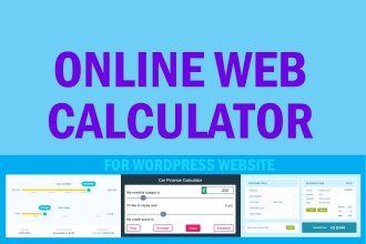 create an online live web calculator wordpress and any site