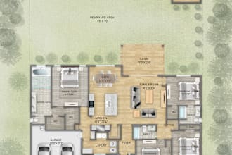 redraw and illustrate floor plan for real estate agents