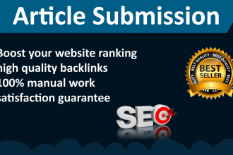 do 250 article submissions high da seo backlinks manually