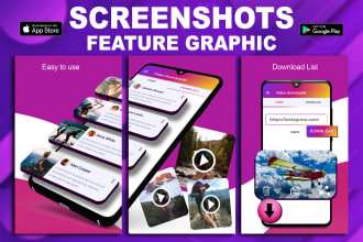 create professional screenshots and feature graphic