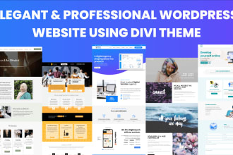 build divi website using divi theme and builder