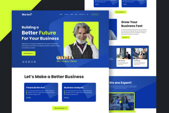 do figma website mockup, landing page template and UI UX design in figma, PSD
