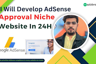 develop an adsense approval niche website in 24 hours