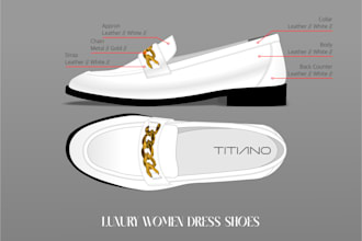 luxury premium ladies dress shoe design for manufacture