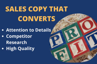 create persuasive sales copy within 24 hours