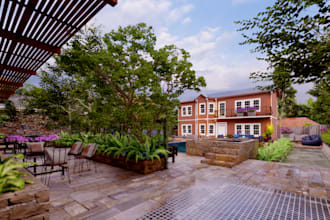 create 3d rendering for any landscape design in 4k