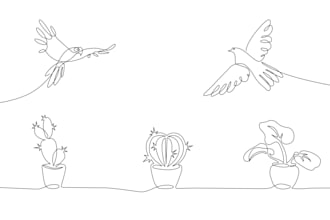 make continuous one line art illustrations