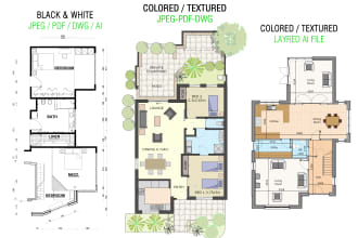 redraw real estate property floor plan