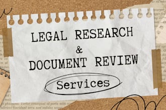 provide legal research and document review services