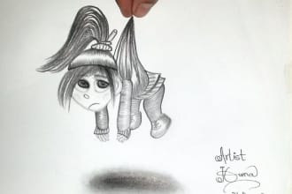 draw object from different angles as a pen or pencil sketch
